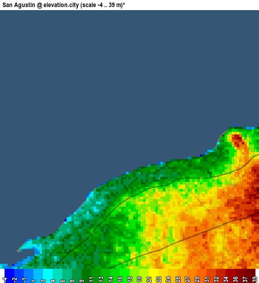 San Agustin elevation map