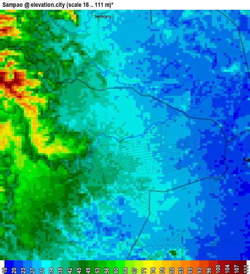 Sampao elevation map