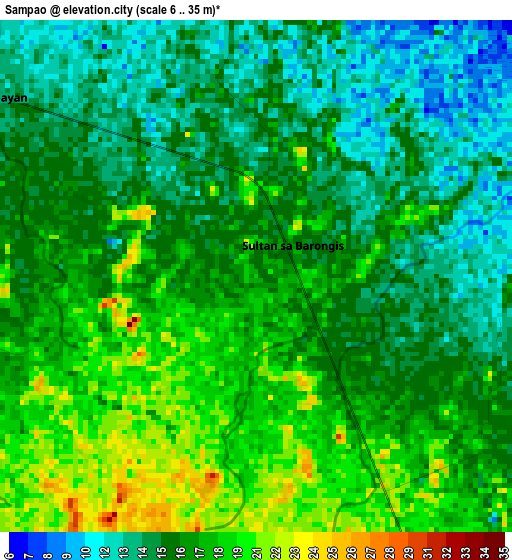 Sampao elevation map