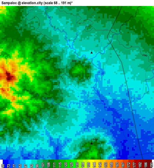 Sampaloc elevation map