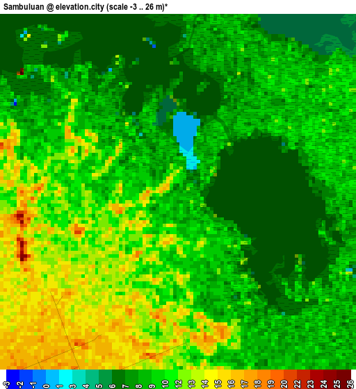 Sambuluan elevation map