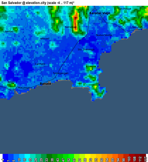 San Salvador elevation map