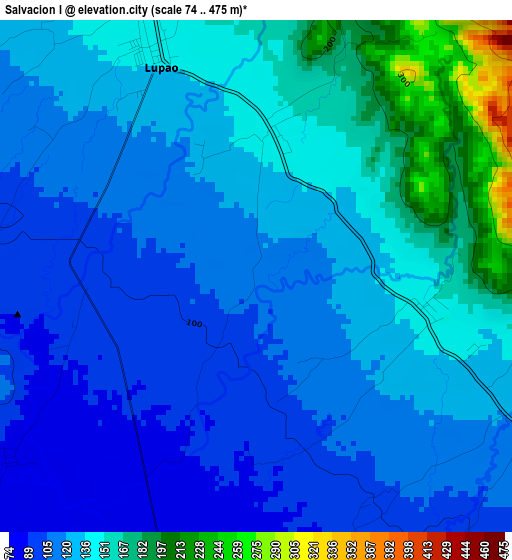 Salvacion I elevation map