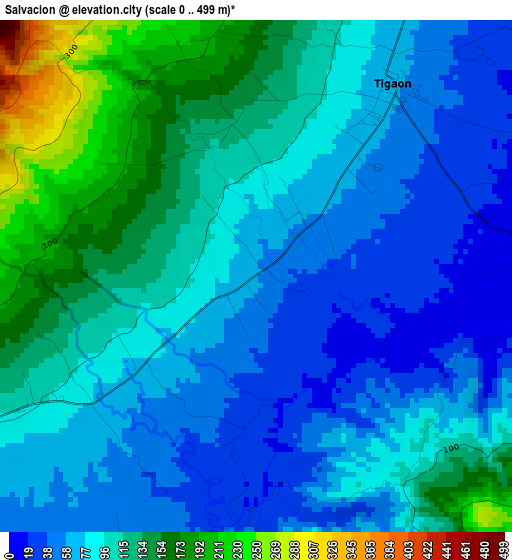 Salvacion elevation map