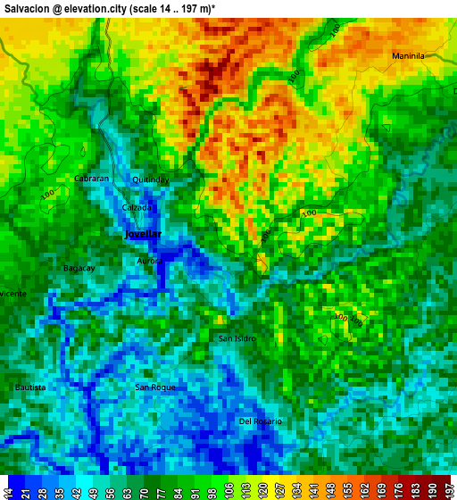 Salvacion elevation map