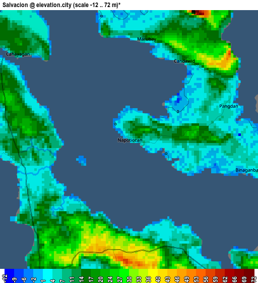 Salvacion elevation map