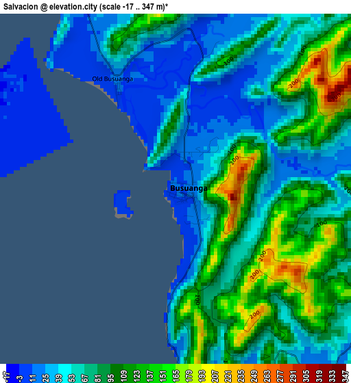 Salvacion elevation map