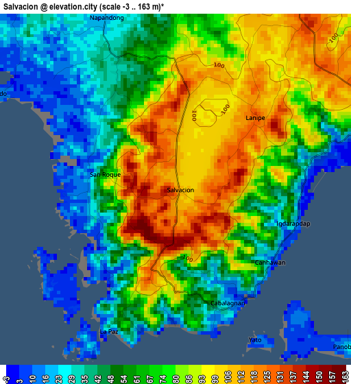 Salvacion elevation map