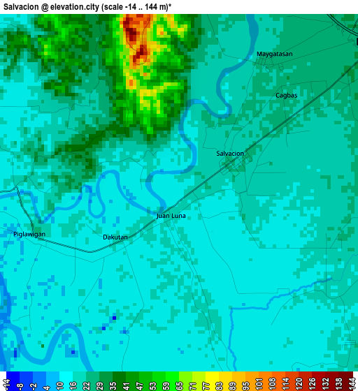 Salvacion elevation map