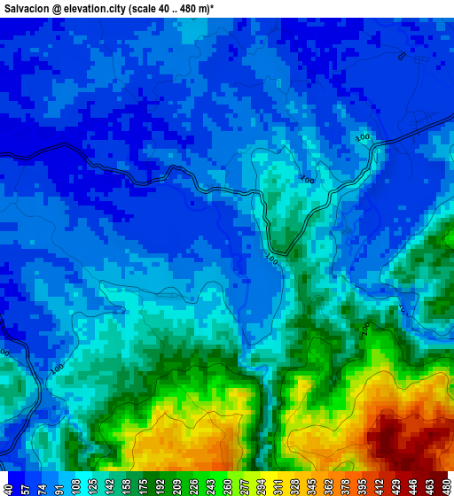 Salvacion elevation map