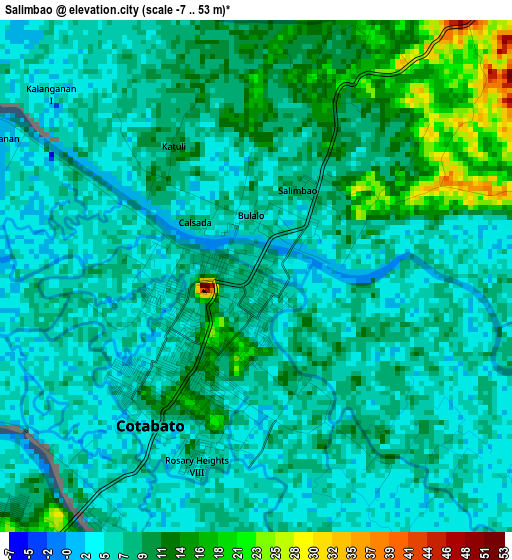 Salimbao elevation map