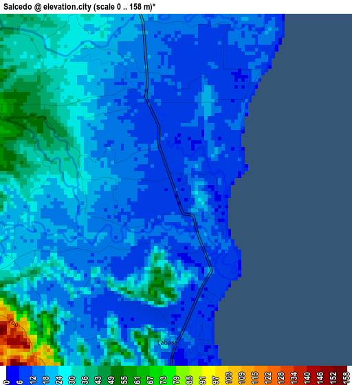 Salcedo elevation map