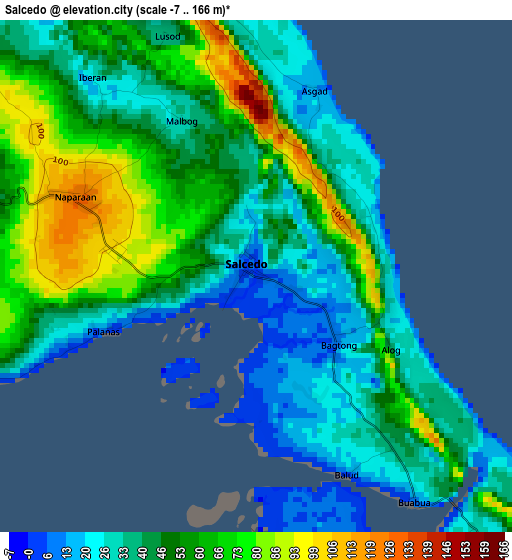 Salcedo elevation map