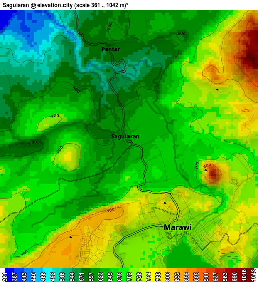 Saguiaran elevation map