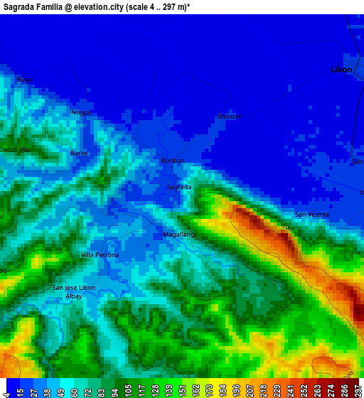 Sagrada Familia elevation map