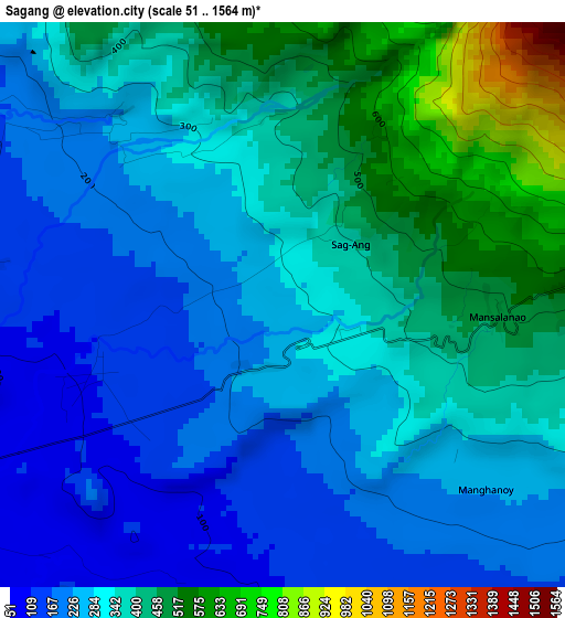 Sagang elevation map