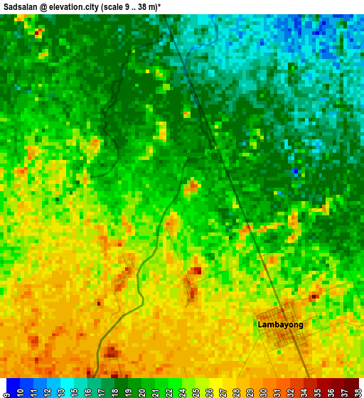 Sadsalan elevation map