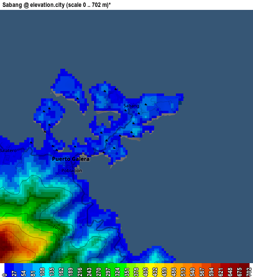 Sabang elevation map