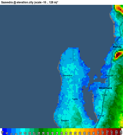 Saavedra elevation map