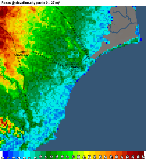 Roxas elevation map