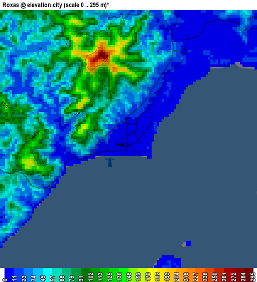 Roxas elevation map