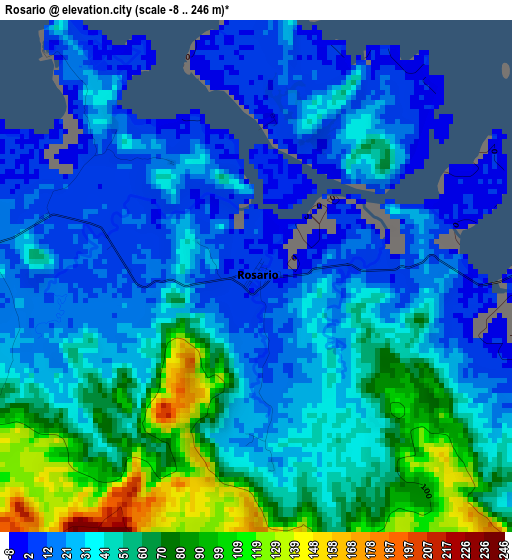 Rosario elevation map