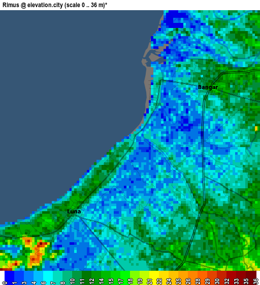 Rimus elevation map