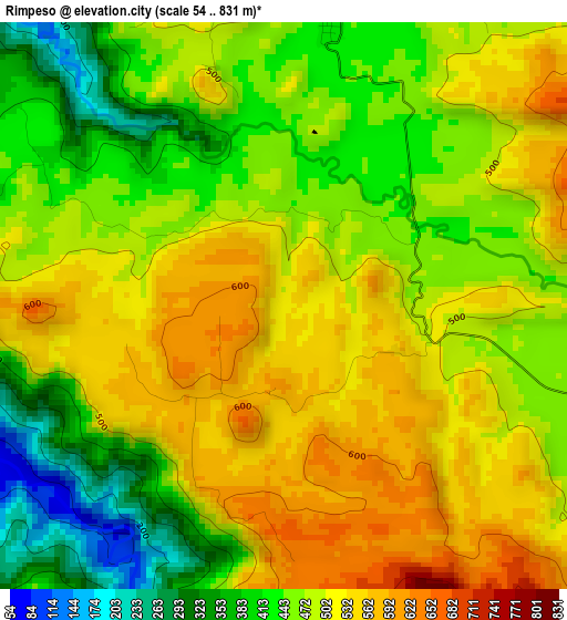 Rimpeso elevation map