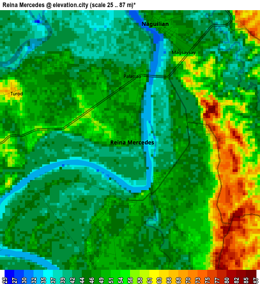 Reina Mercedes elevation map