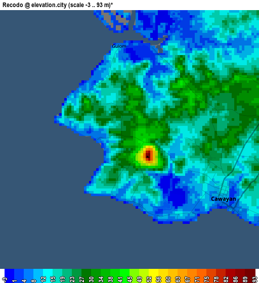 Recodo elevation map