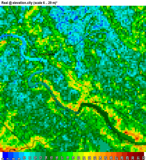 Real elevation map