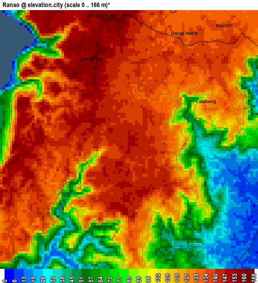 Ranao elevation map