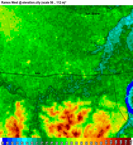 Ramos West elevation map