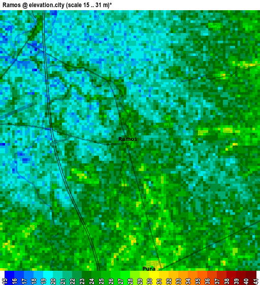 Ramos elevation map