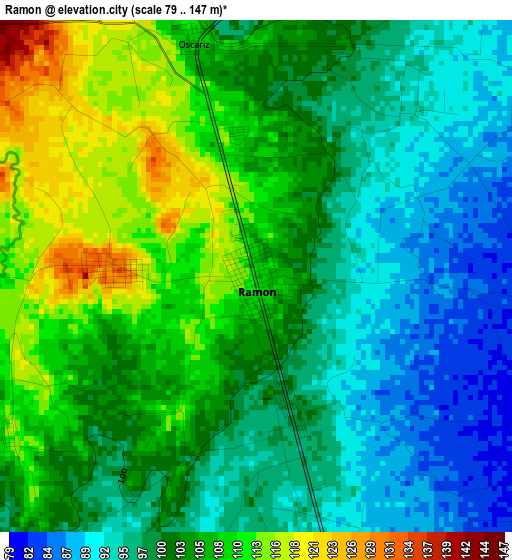 Ramon elevation map