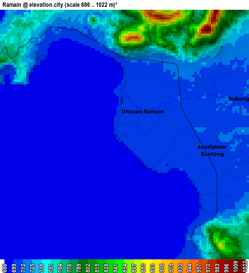 Ramain elevation map