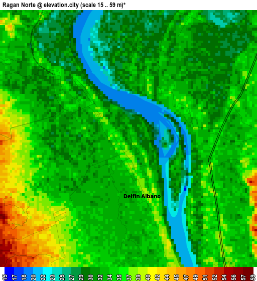 Ragan Norte elevation map