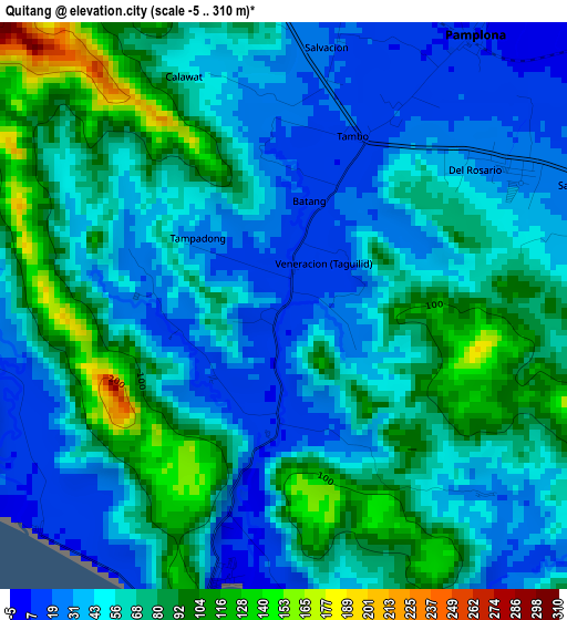 Quitang elevation map