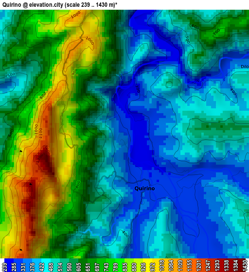 Quirino elevation map