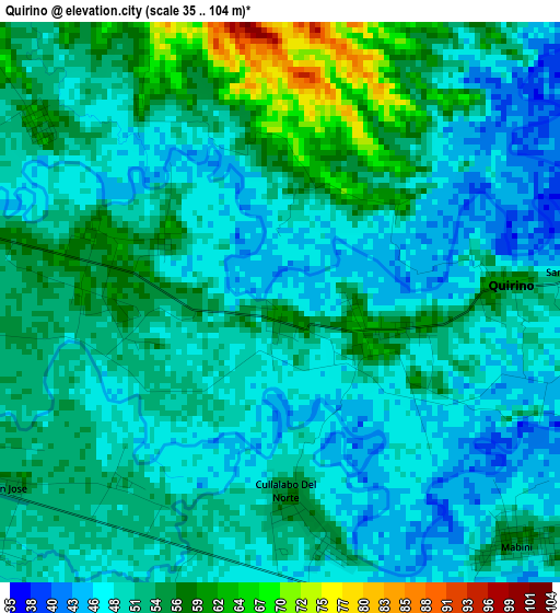 Quirino elevation map