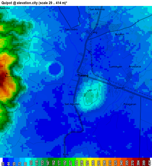 Quipot elevation map