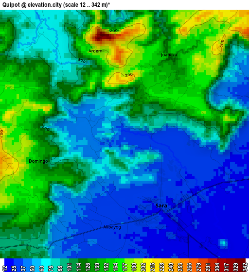 Quipot elevation map