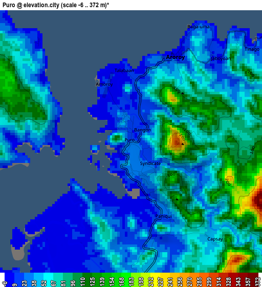 Puro elevation map