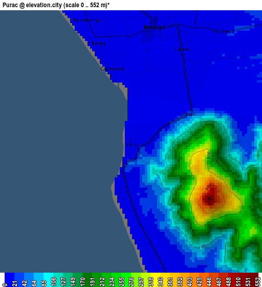 Purac elevation map