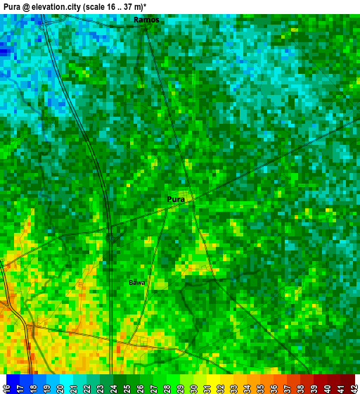 Pura elevation map