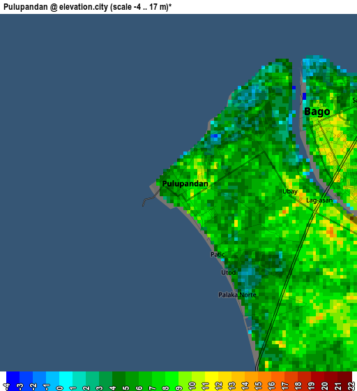 Pulupandan elevation map