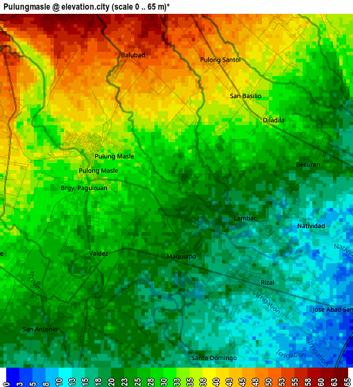 Pulungmasle elevation map