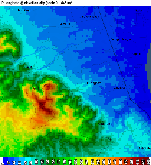 Pulangbato elevation map