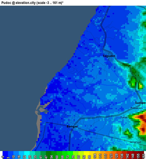 Pudoc elevation map