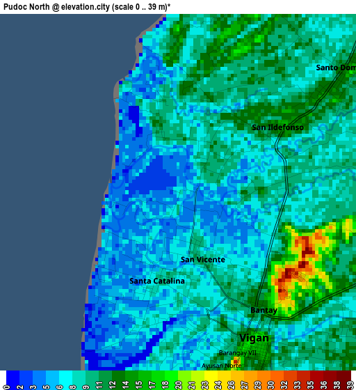 Pudoc North elevation map